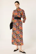 PATTERNED VISCOSE DRESS PATTERNED VISCOSE DRESS