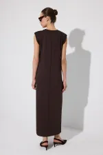 BİSİKLET YAKA VATKALI ELBİSE