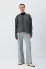 RIBBED PANTS WITH ELASTIC WAISTBAND RIBBED PANTS WITH ELASTIC WAISTBAND
