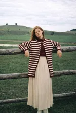 CARDIGAN LONG À BOUTONS DORÉS