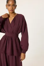 PEPLUM TUNİK ŞALVAR PANTOLON 2'Lİ TAKIM