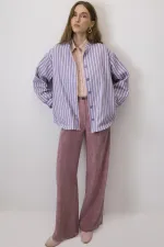 ÇİZGİLİ GABARDİN CEKET