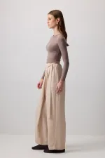 BUCKLE DETAIL WRAPPED PANTS
