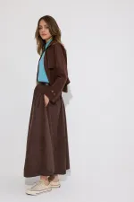 SUEDE SKIRT WITH ELASTIC WAISTBAND SUEDE SKIRT WITH ELASTIC WAISTBAND
