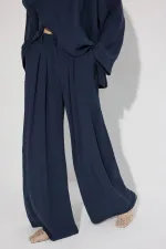 ŞAL YAKALI TUNİK PANTOLON 2'Lİ TAKIM