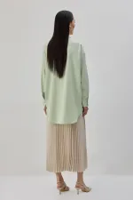 OVERSIZE STRIPED SATIN SHIRT OVERSIZE STRIPED SATIN SHIRT