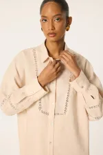 EMBROIDERED LINEN SHIRT