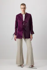 ÖNÜ BAĞLAMALI SİMLİ CEKET