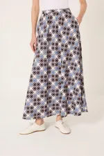 JUPE À MOTIFS AVEC TAILLE ÉLASTIQUE