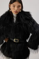SHORT FAUX FUR COAT SHORT FAUX FUR COAT