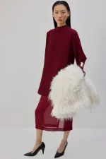STAND COLLAR CREPE TUNIC STAND COLLAR CREPE TUNIC