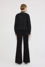 VESTE BOMBER EN LIN ORNÉE DE PERLES