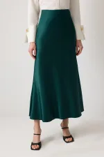 Jupe basique en satin 100 % coton