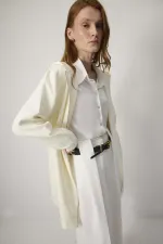 FERMUARLI İNCE KREP CEKET