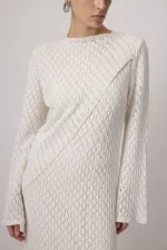 ROBE BRODÉE DOUBLÉE EN COTON