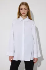 DOUBLE COLLAR SLEEVE ZIPPERED SHIRT DOUBLE COLLAR SLEEVE ZIPPERED SHIRT