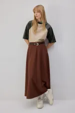 YÜKSEK BEL PARÇALI ETEK