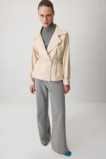 VESTE CROISÉE AVEC TAILLE ÉLASTIQUE