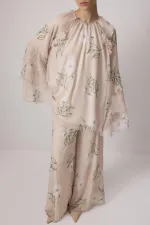 DESENLİ ŞİFON PANTOLON TUNİK TAKIM