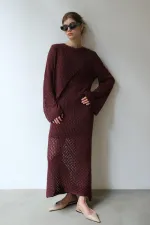 PAMUKLU BRODE ELBİSE