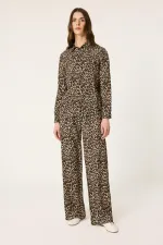LEOPARD PRINT SHIRT AND TROUSER SET