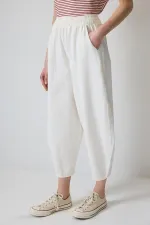 100% COTTON PANTS WITH ELASTIC WAISTBAND 100% COTTON PANTS WITH ELASTIC WAISTBAND