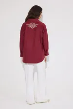 NAKIŞLI KETEN GÖMLEK