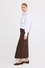 TAŞ İŞLEMELİ KISA GÖMLEK