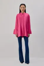WIDE-CUFFS SATIN SHIRT WIDE-CUFFS SATIN SHIRT