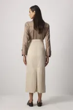 PENCIL SKIRT WITH SLIT DETAIL PENCIL SKIRT WITH SLIT DETAIL