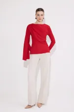 CHEMISE EN MAILLE DRAPÉE