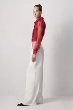 PİLE DETAYLI KUPRA PANTOLON