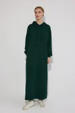 HOODED KNITTED DRESS