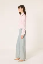 BELİ PİLELİ TAŞLI GÖMLEK