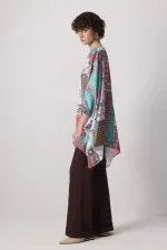 ŞAL DESENLİ YARASA KOL TUNİK