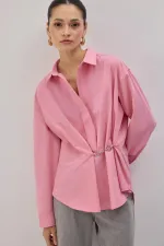 POPLIN SHIRT WITH METAL ACCESSORIES POPLIN SHIRT WITH METAL ACCESSORIES