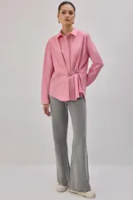 POPLIN SHIRT WITH METAL ACCESSORIES POPLIN SHIRT WITH METAL ACCESSORIES
