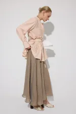 CHEMISE EN VISCOSE AVEC CEINTURE