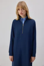 FERMUARLI DÜZ KESİM ELBİSE