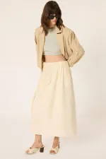 ELASTİK BEL ASTARLI ETEK