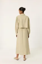 ROBE VESTE COURTE À TAILLE FRESSÉE