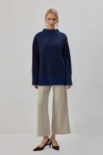 CONTRASTING COLORS KNITTED TUNIC