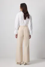 BELİ LASTİKLİ BOL PAÇA PANTOLON