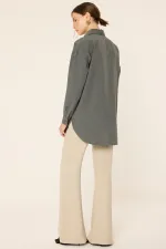 CHEMISE EN POPLIN COUPE SURDIMENSIONNÉE