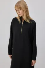 STRAIGHT-FIT DRESS WITH ZIPPER STRAIGHT-FIT DRESS WITH ZIPPER