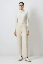 PANTALON EN MAILLE BROSSÉE 100% COTON