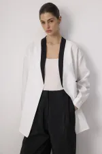 CROSS-BREASTED BREAST KIMONO