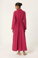 KORSAJ BEL GÖMLEK YAKA ELBİSE