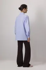 100% COTTON SHIRT WITH ROSE DETAIL