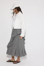 Jupe plissée vichy